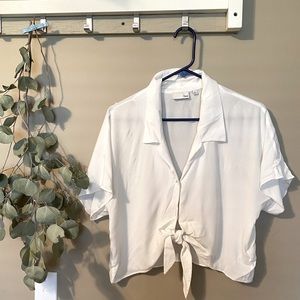 Aritzia Wilfred Free The Tie Front Blouse